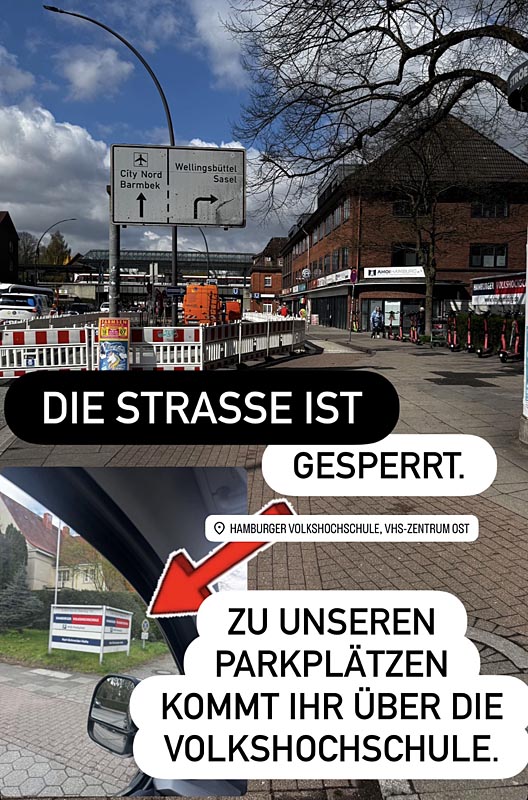 Strasse gesperrt
